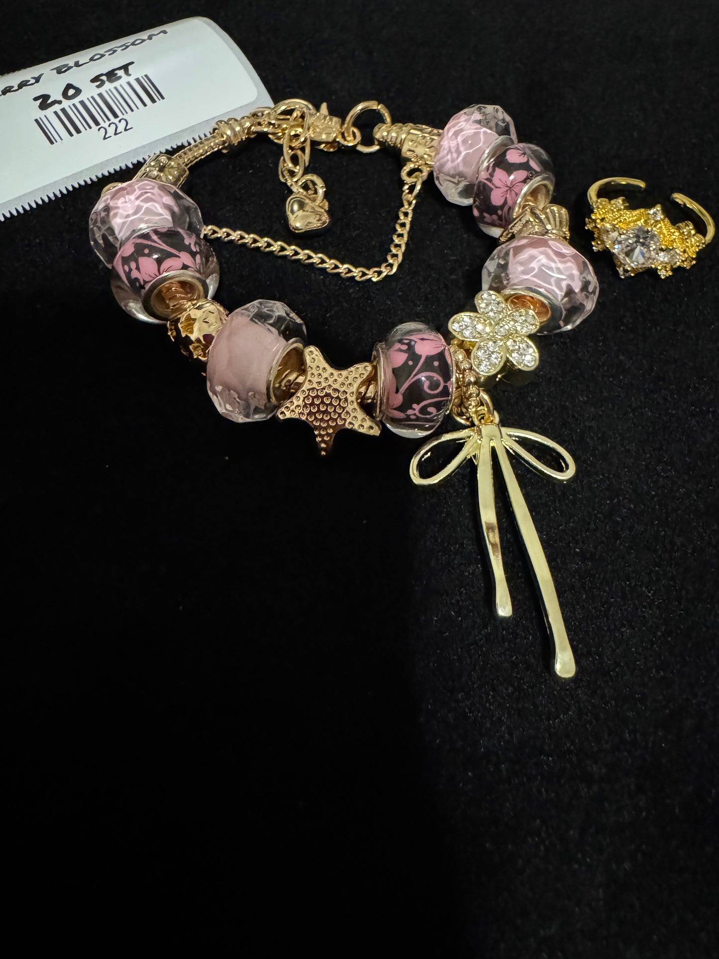 Cherry blossom 2.0 set (Adjustable Ring)