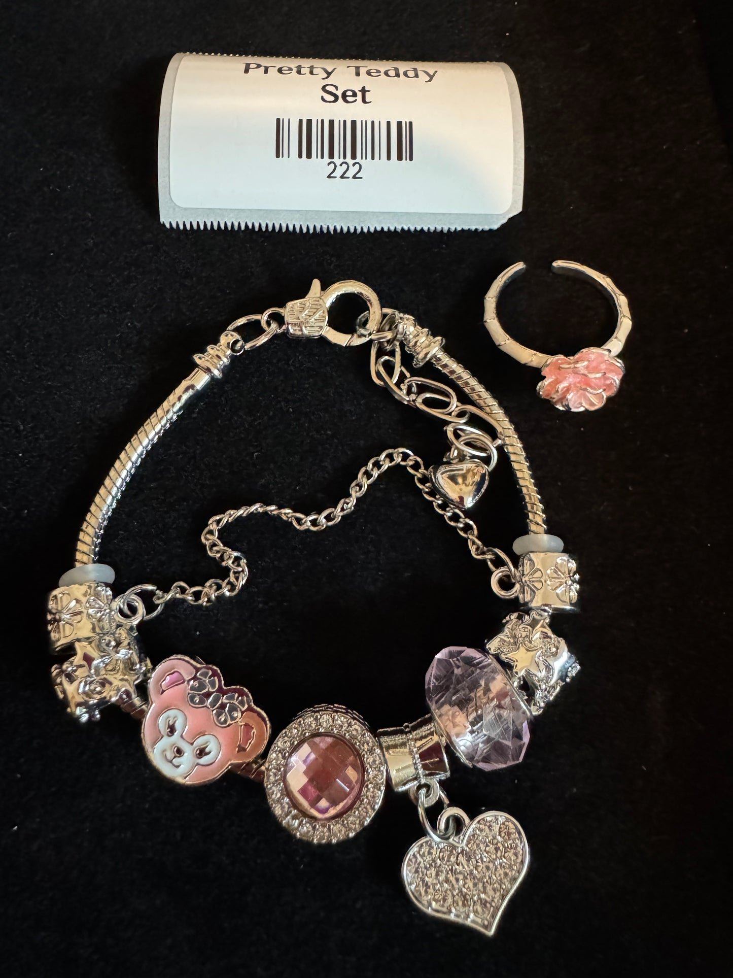 Pretty Teddy Set (Adjustable Ring)