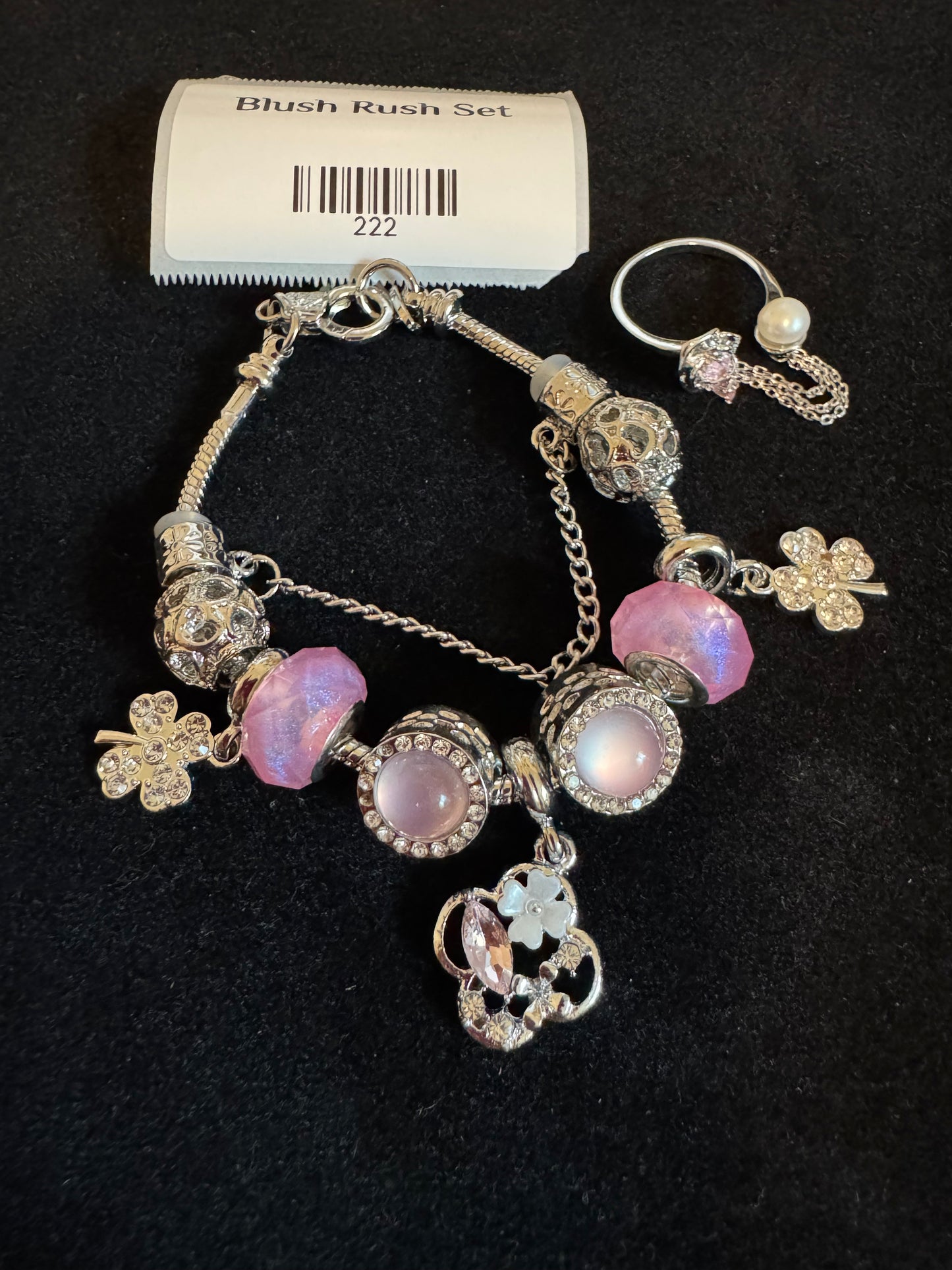 Blush Rush Set (Adjustable Ring)