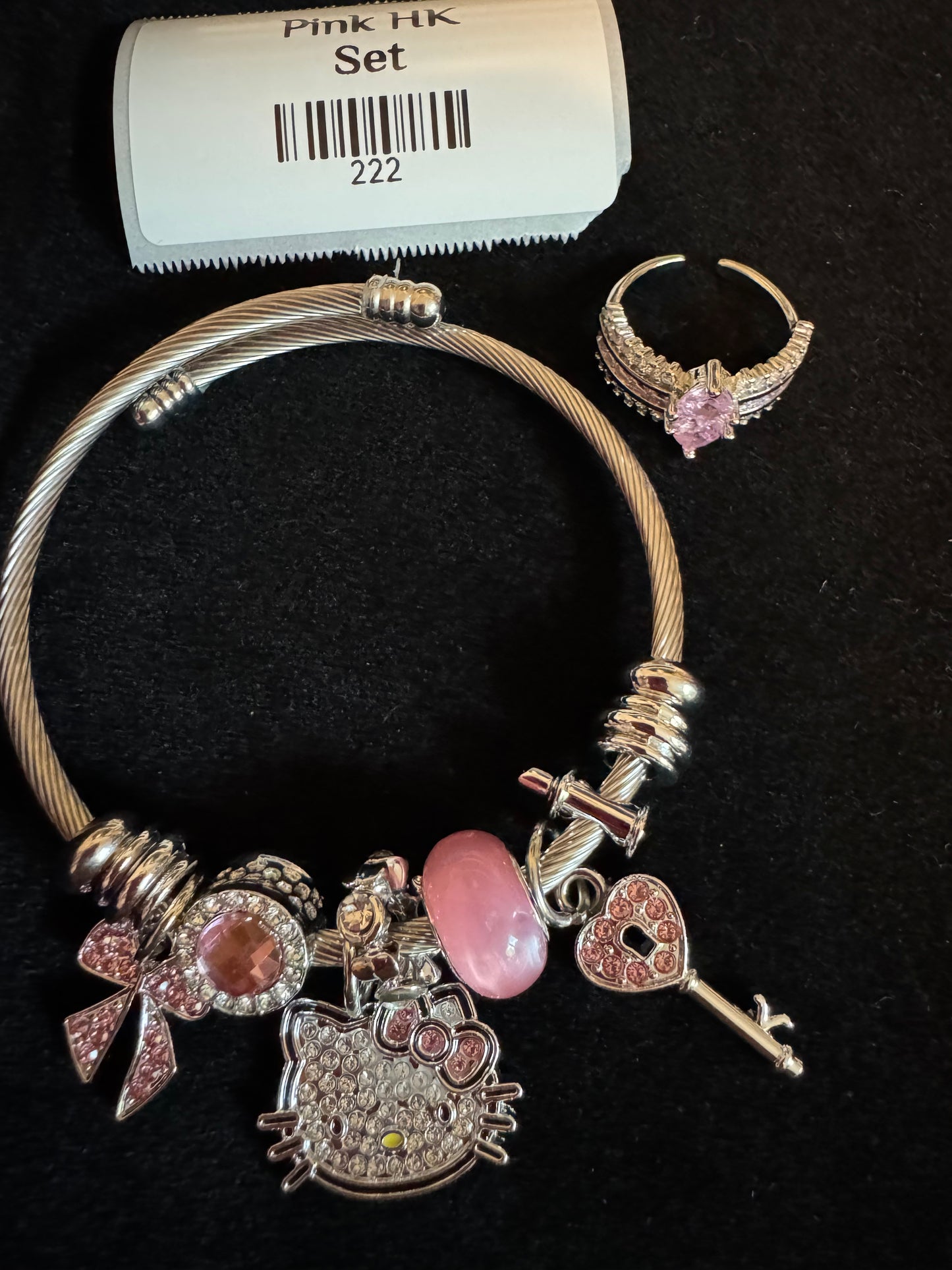 Pink HK Set  (Adjustable Ring)