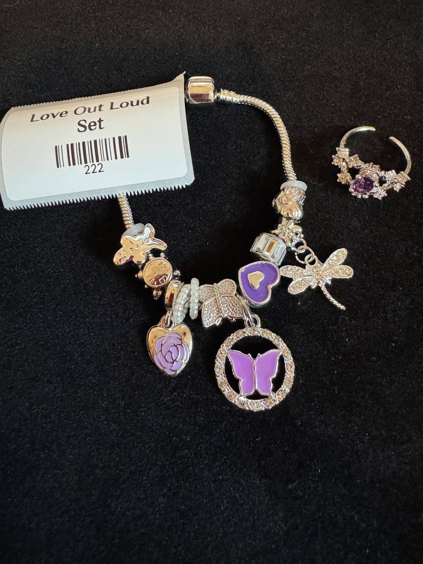 Love Out Loud set  (Adjustable Ring)
