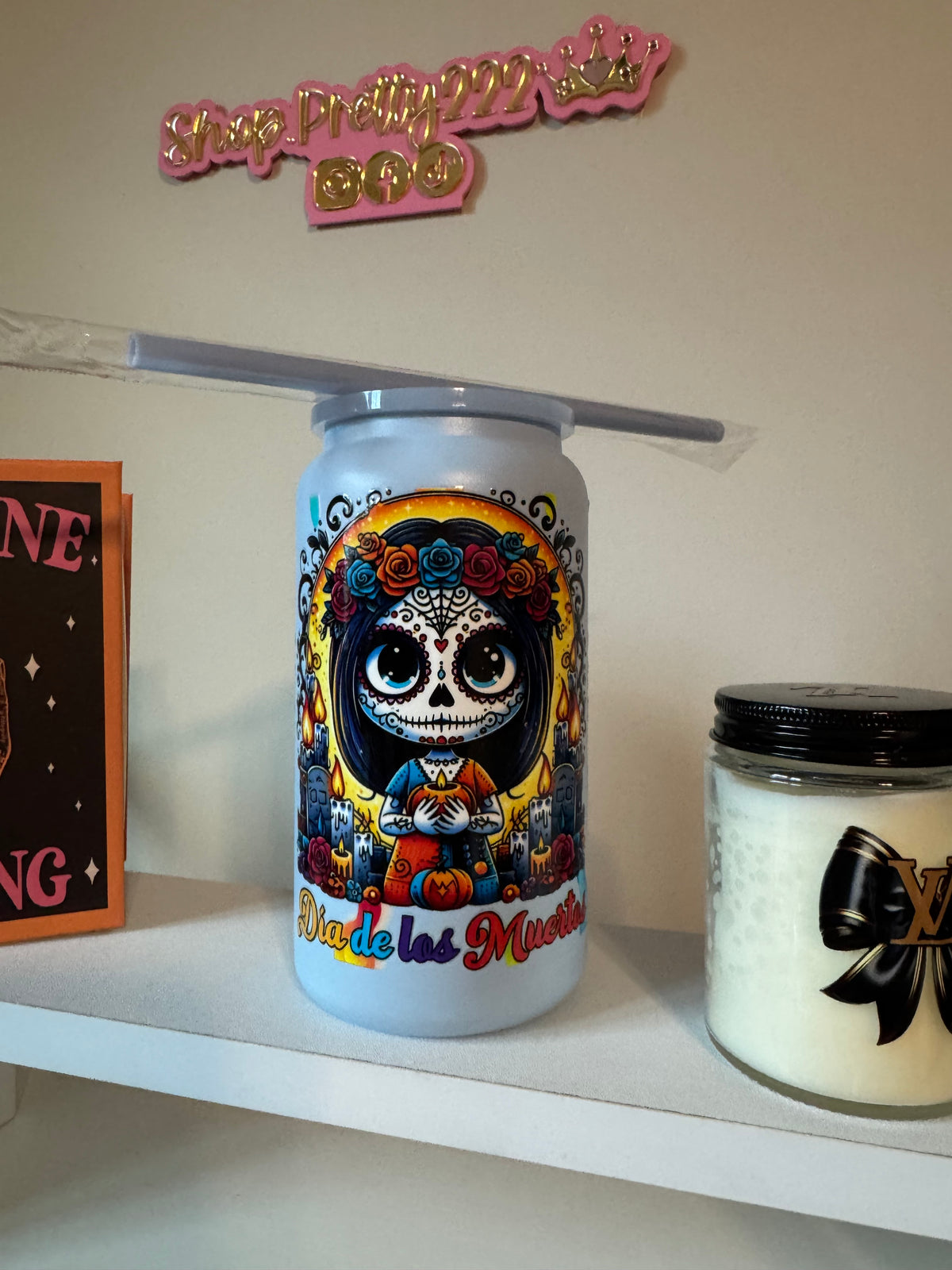 Halloween cup- Dia de (Light blue)