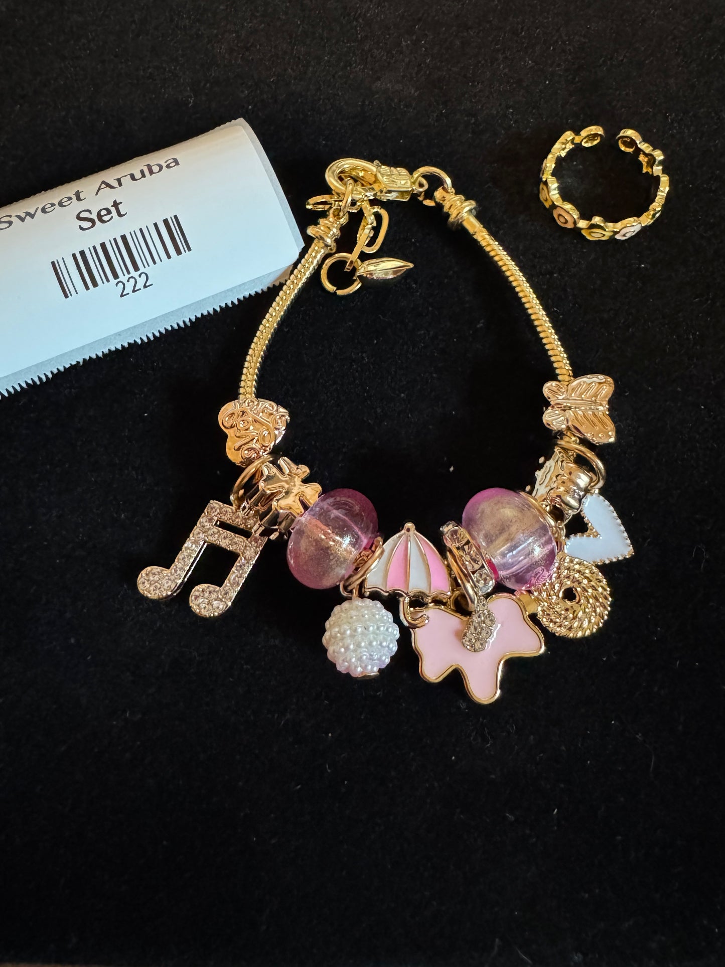 Sweet Aruba set with adjustable ring