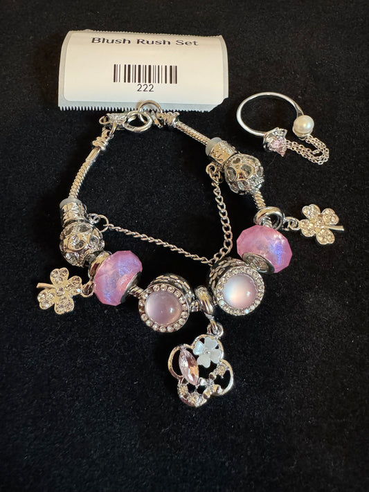 Blush Rush Set  (Adjustable Ring)