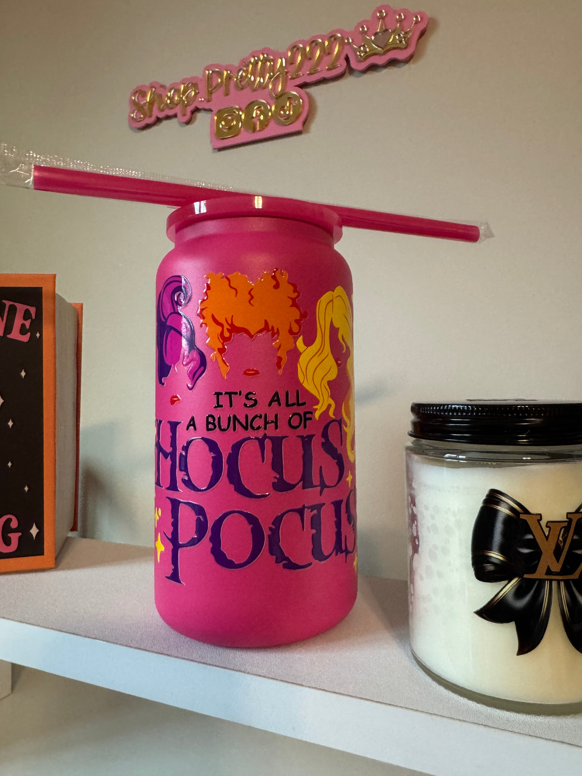 Halloween cup- Hocus pocus (Hot pink)