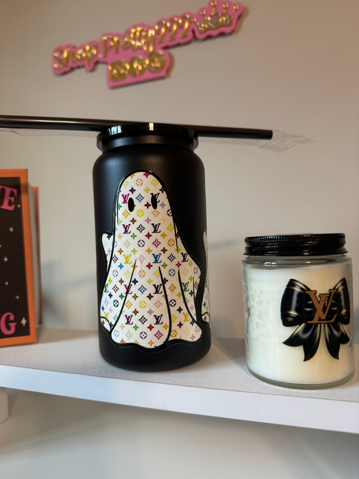 Halloween cup- Multi ghost (black)
