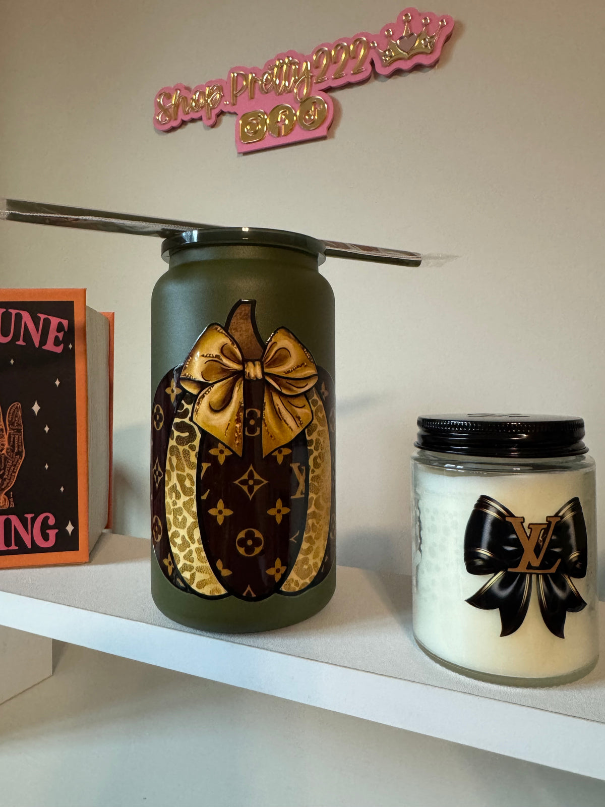 Halloween cup-Gold pumpkin (Dark green)