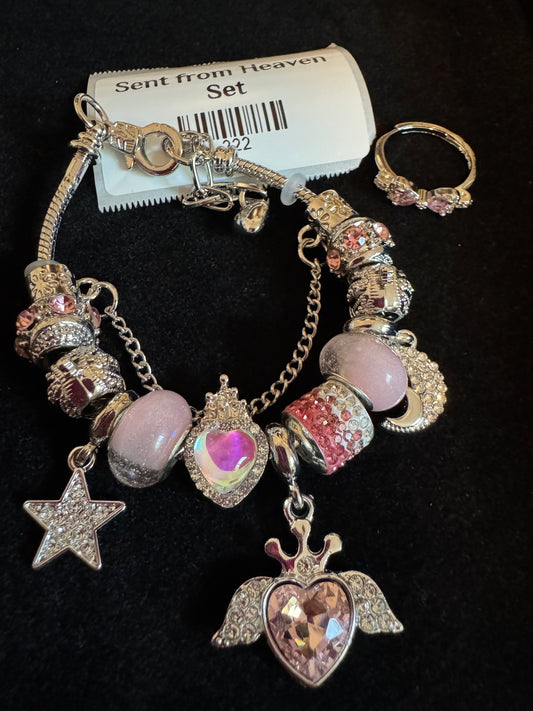 Sent from Heaven Set  (Adjustable Ring)