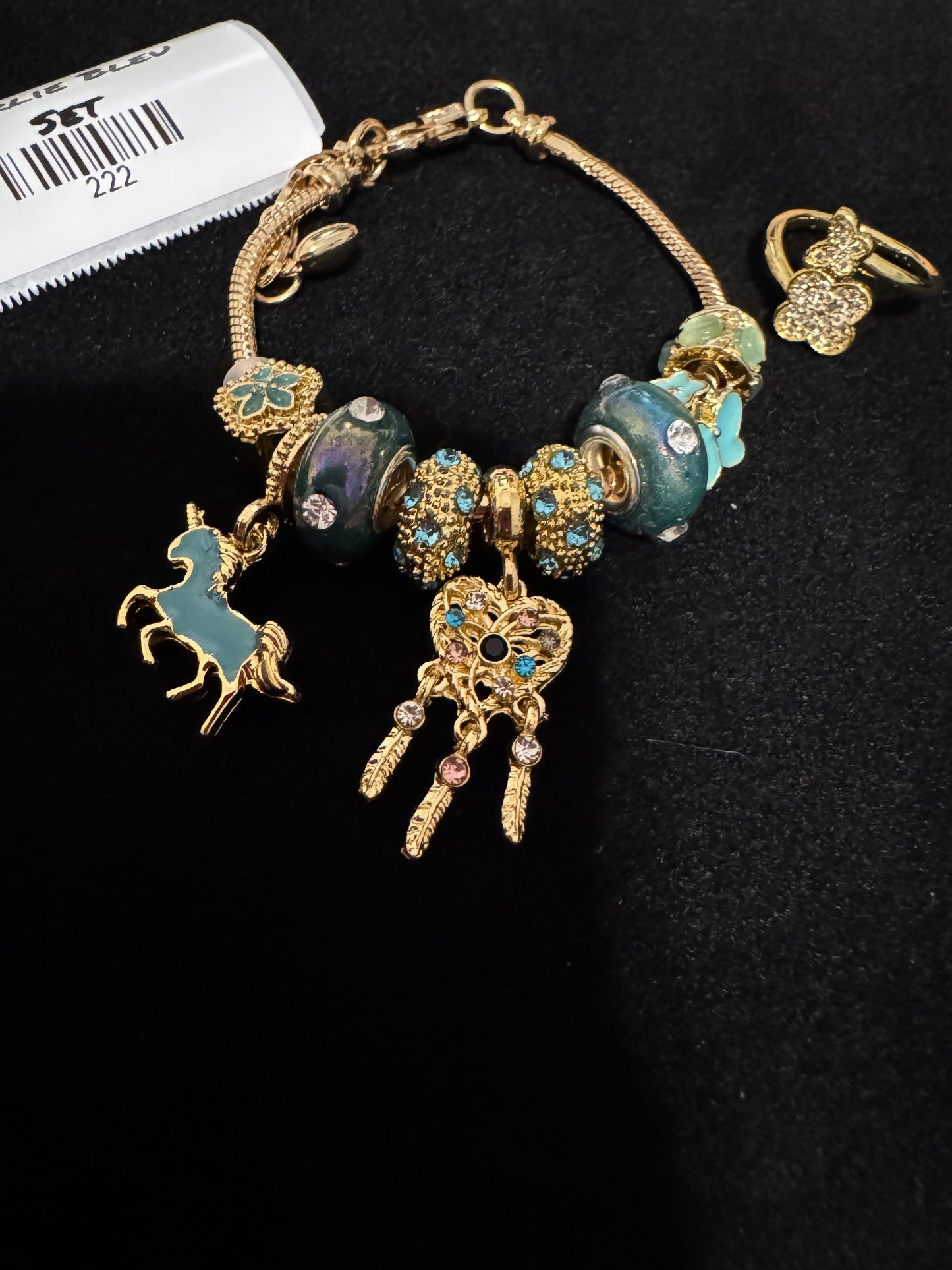 Charlie Bleu set (Adjustable Ring)